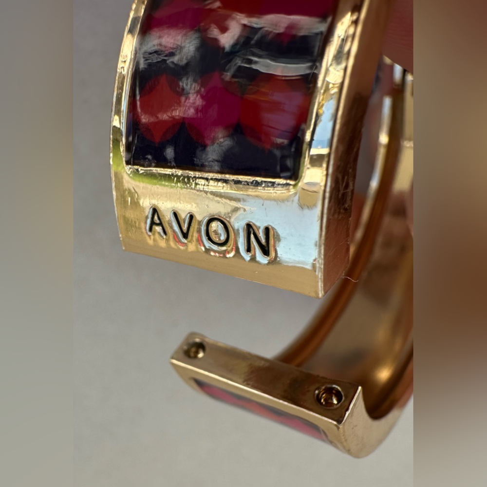 Avon Signature Pink And Purple Goldtone “Joyful Beautiful Bangle” - Picture 11 of 15